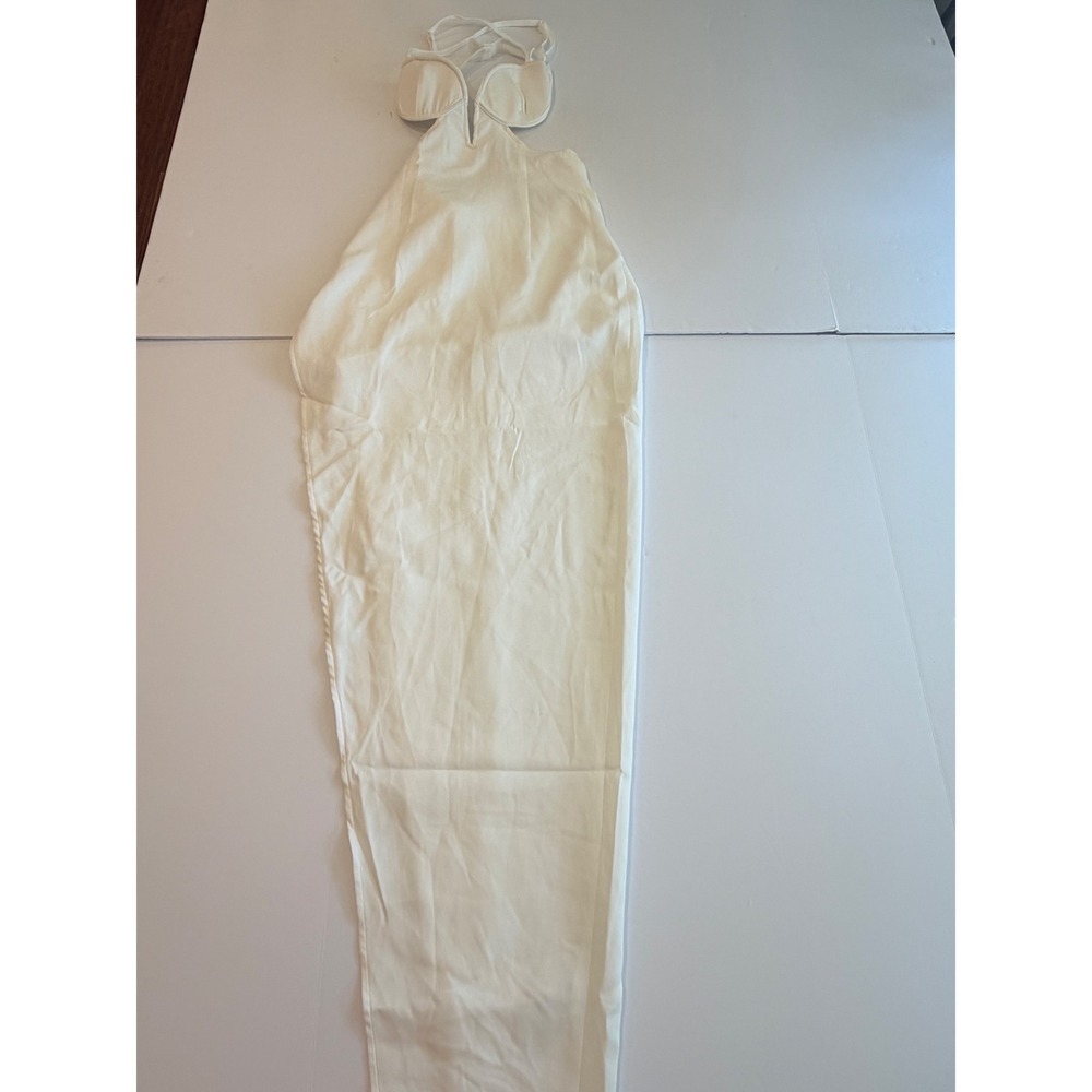 PrettyLittleThing Naomi Campbell‎ White Underwire Cutout Maxi Dress US 2 NWT